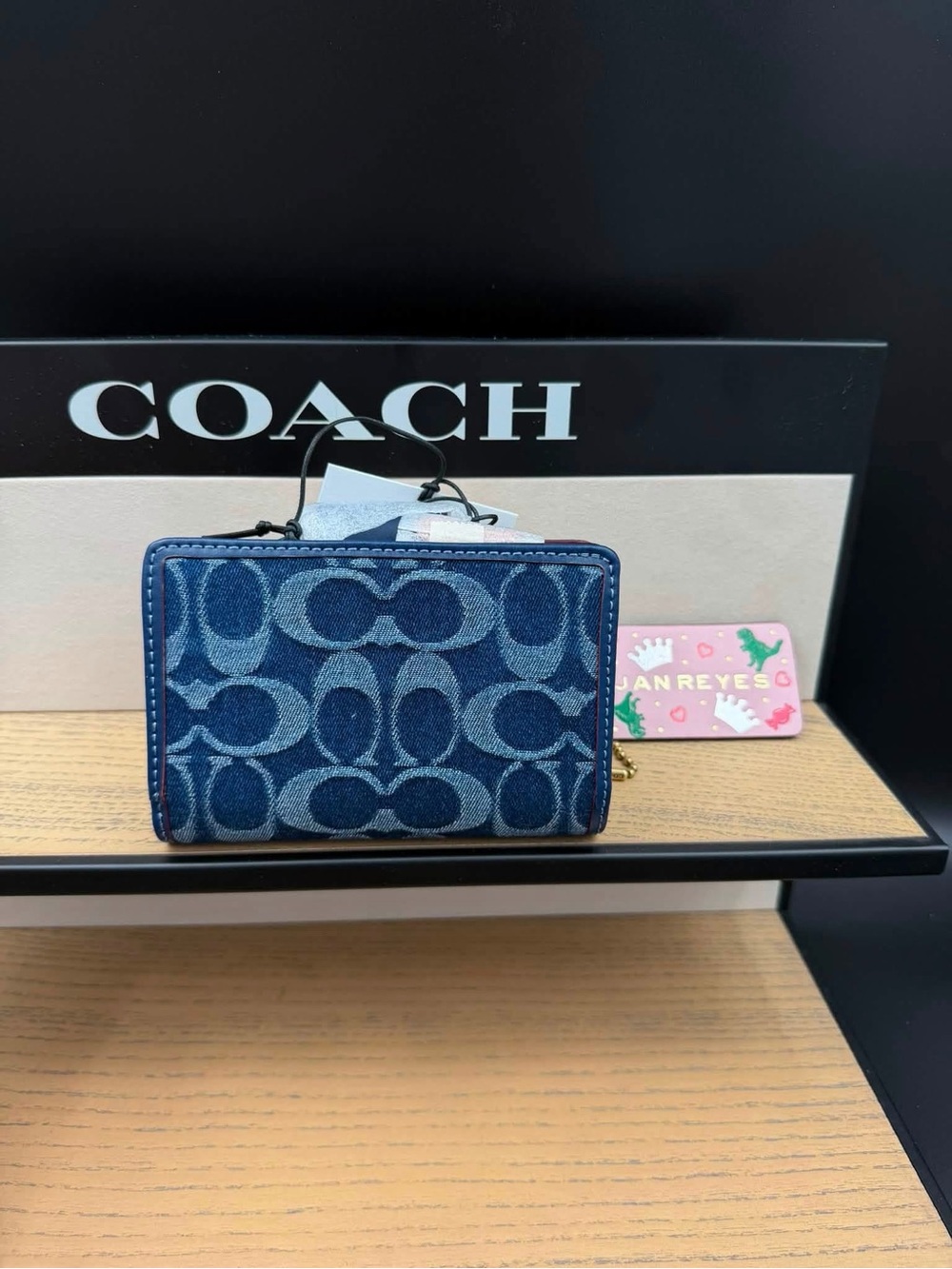 Coach wallet denim Navy - Picture 4 of 7